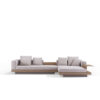 Sofa set Made in China The corner sectional Italian design L-arms Synthetic leather fabric sofa-W617