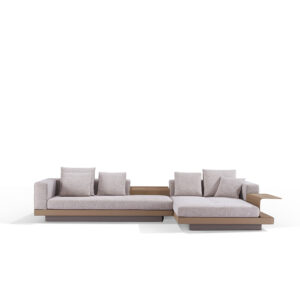 Sofa set Made in China The corner sectional Italian design L-arms Synthetic leather fabric sofa-W617