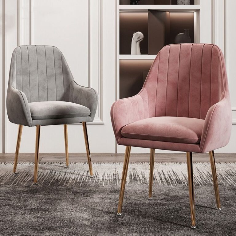 Restaurant Gold Metal Luxury Upholstered Modern Leather Home Furniture Dining Chair
