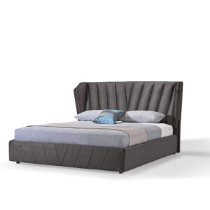 Modern light luxury master bedroom double bed Italian light luxury bed fabric bed-QB2066