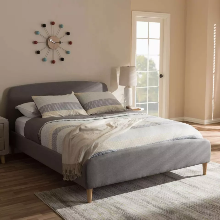 New design polyester up-holstered material fabric bed frame