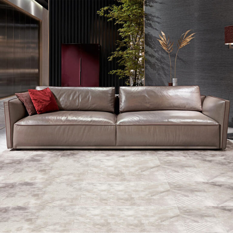 Customized Set Furniture Italian Design Modern High Quality Living Room Genuine Leather Sofa
