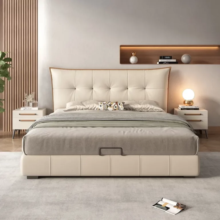 Best Seller modern bed Hi-Tech fabric art king sized bed frame with storage 1.8m Nordic simple bedroom wedding storage bed frame