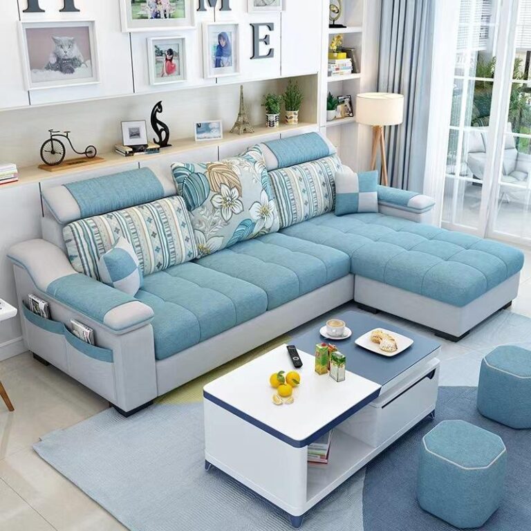 Nordic small family full size living room fabric sofa simple modern rental room multi style sofa combination