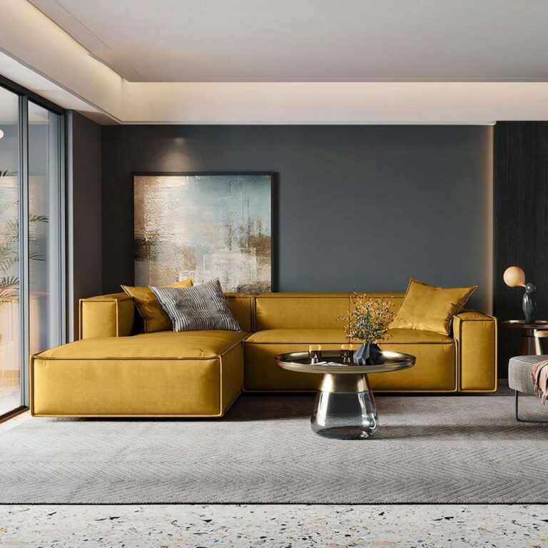 Cheap PU leather in high quality sofa L-shape sectionals popular home furniture living room sofas