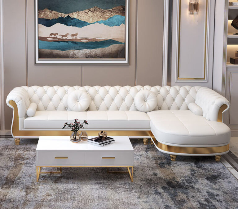White Couches Luxury Sofa Wedding Sofa Set Furniture 3 Seater For Living Room