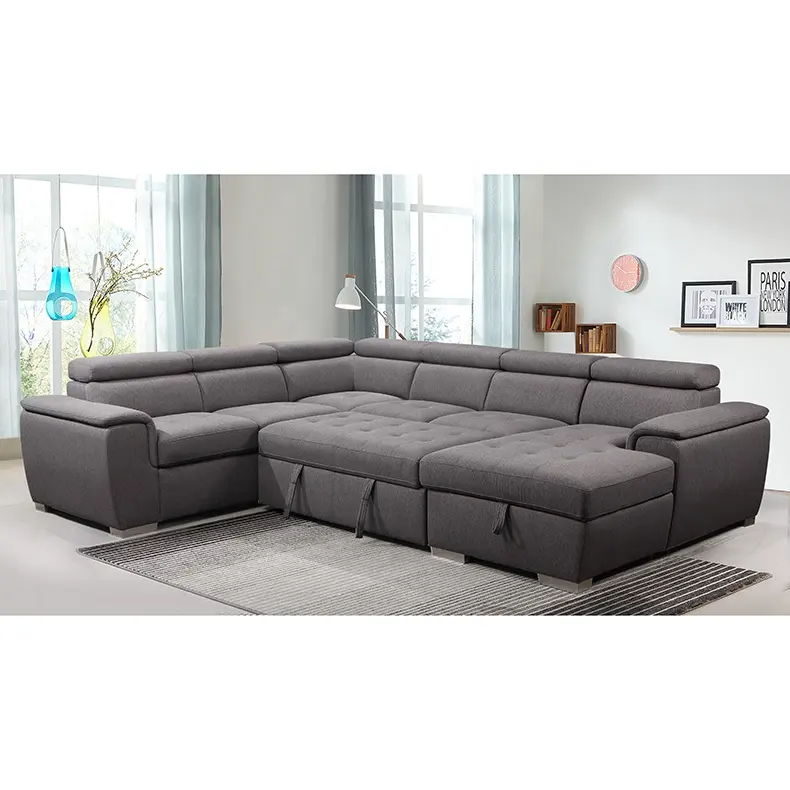 Living room furniture Modern U shaped corner sofa European style large sofa bed sleeper