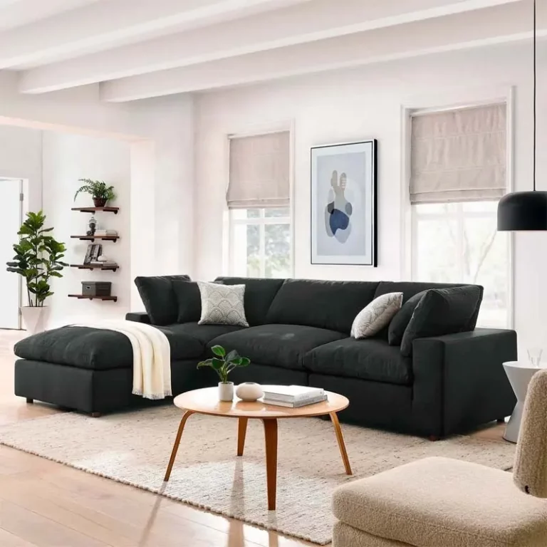 Modern Convertible L Shaped Couch Fabric Sofa Modular Adjustable Modular Sofa Couch with Convertible Chaise Living Room Sofas