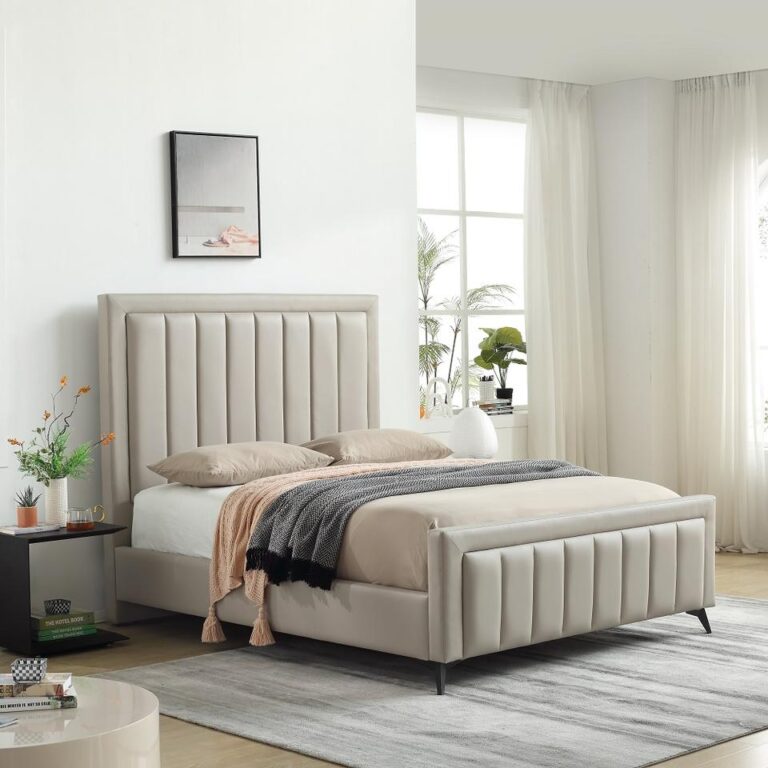 Furniture Sets Bed King Size Leather Modern Bedroom Luxury Square Bed Frame