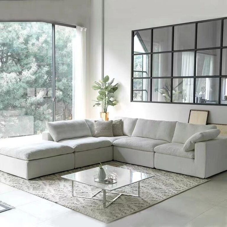 Modular Sectional Sofa Living Room French Furniture Deep Sitting Nordic Modern White Modular Sectional Couch sofa sets