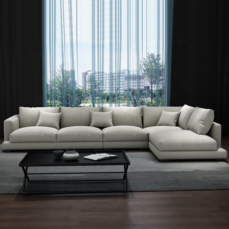 Modern Luxury Deep White Sectional 7 Seater Large Corner Sofa Set Furniture