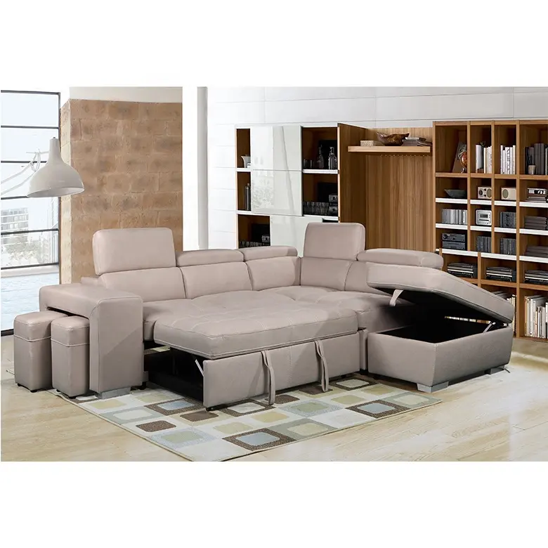 latest design new modern corner sofa bed with storage