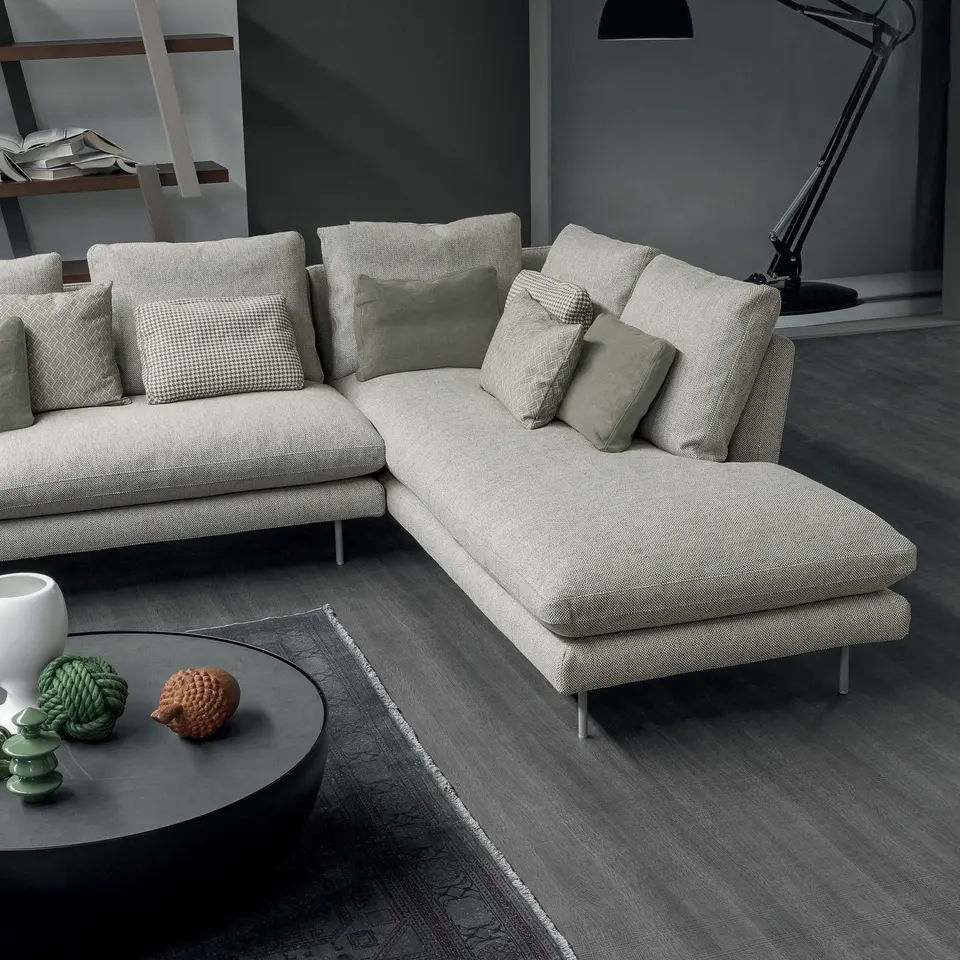 Fabric Sofa Home Furniture Modular L-Shaped Corner Sectional Sofas Living Room Sofas
