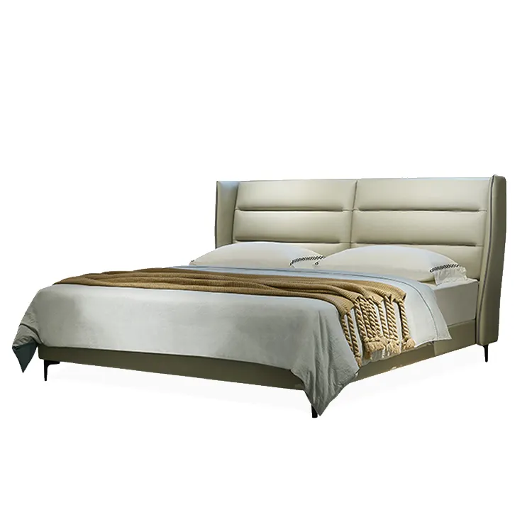 OEM Italy Style Bedroom Furniture Set Luxury Double Queen King Size Bed