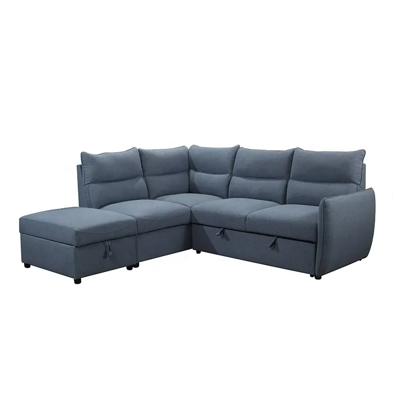 Modern design home funiture L shape living room sofa office chaise sofa bed with storage box