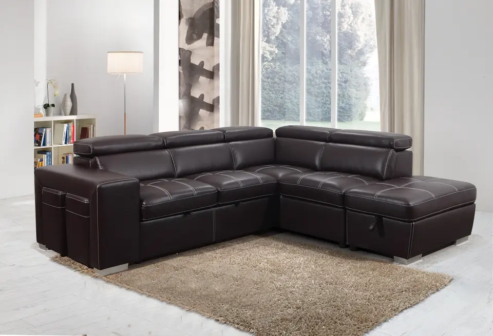 latest design new modern corner sofa bed with storage