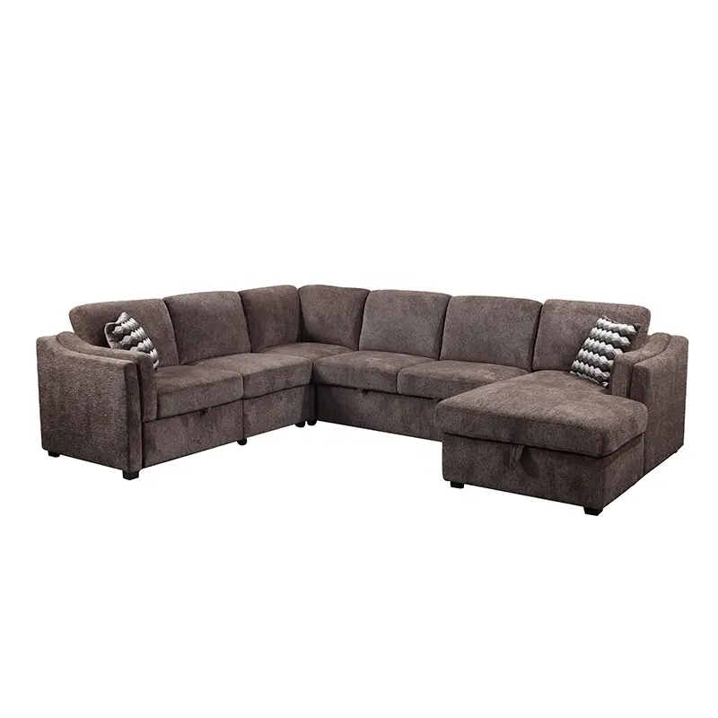 Made in China living room furniture sofa set Hotel U shaped corner sofa bed sectional with Storage
