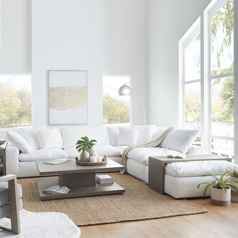 Modular Sectional Sofa Living Room French Furniture Deep Sitting Nordic Modern White Modular Sectional Couch sofa sets