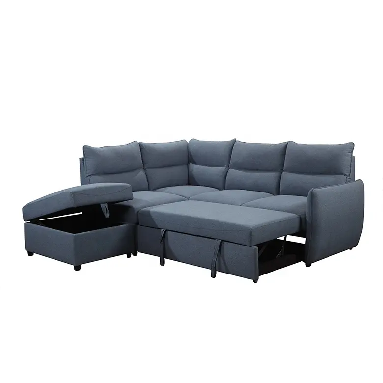 Modern design home funiture L shape living room sofa office chaise sofa bed with storage box