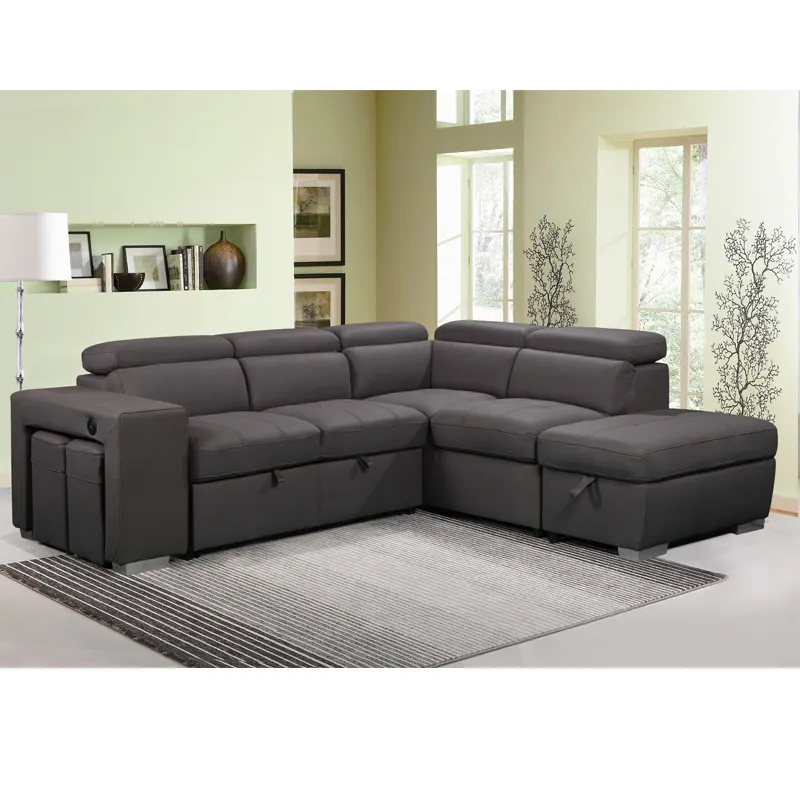 latest design new modern corner sofa bed with storage