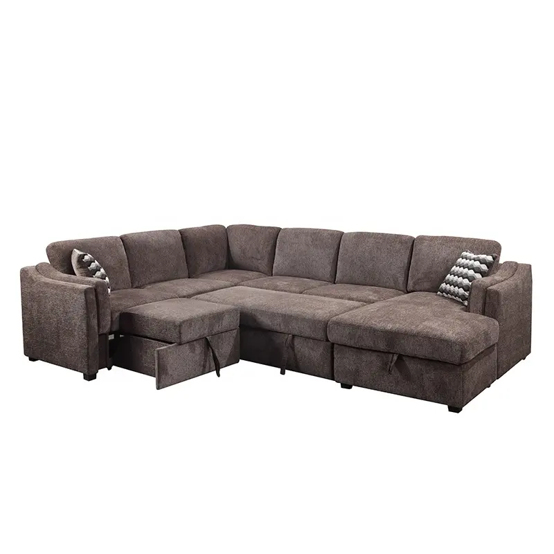 Made in China living room furniture sofa set Hotel U shaped corner sofa bed sectional with Storage