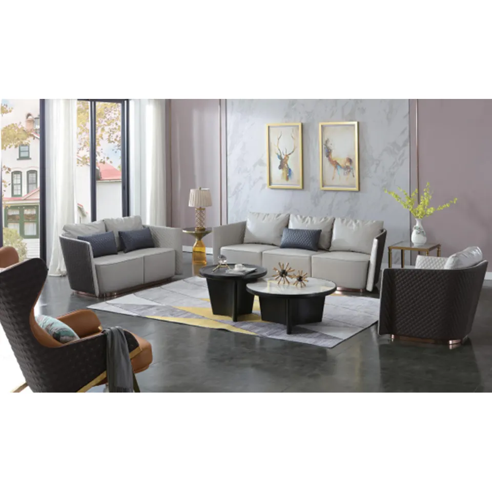 Wholesale Modern Living Room Furniture Factory Price Wooden Sofa Set Reclinable Velvet Sofa Set Luxury Furniture