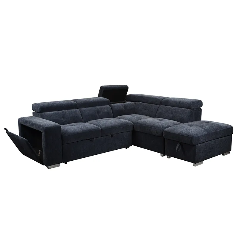 Modern design fabric sleeper sofa bed with storage High quality living sofa cum bed