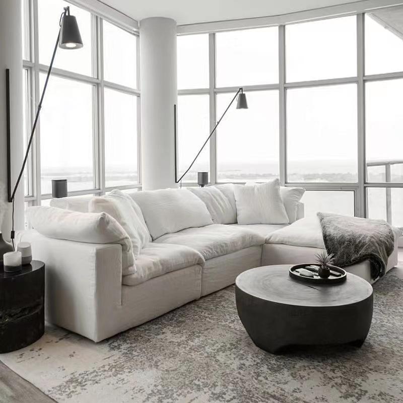 Modular Sectional Sofa Living Room French Furniture Deep Sitting Nordic Modern White Modular Sectional Couch sofa sets