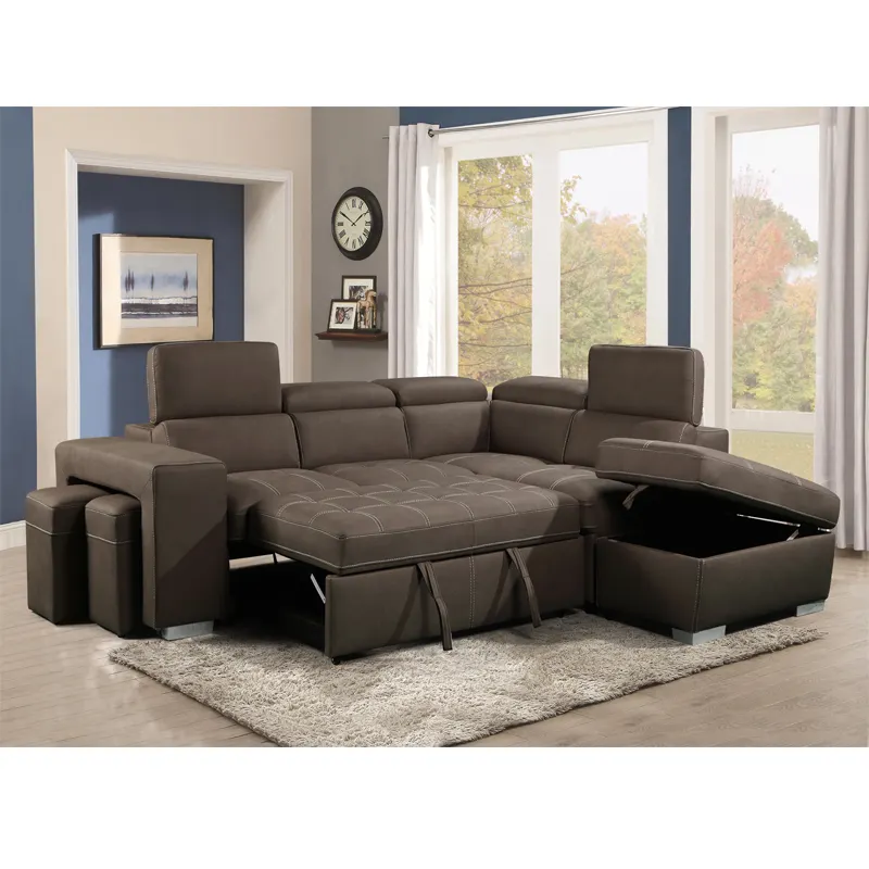 latest design new modern corner sofa bed with storage