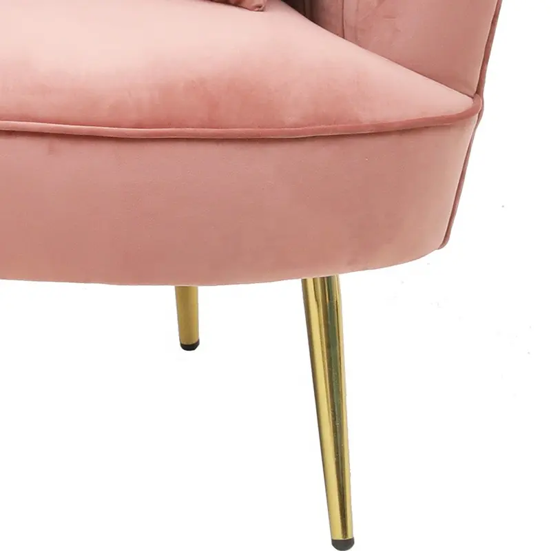 Hot Sales Two Seat Living Room Furniture Sofa Modern Pink Velvet Loveseats Sofas Luxury Upholstered Furniture for Hotel