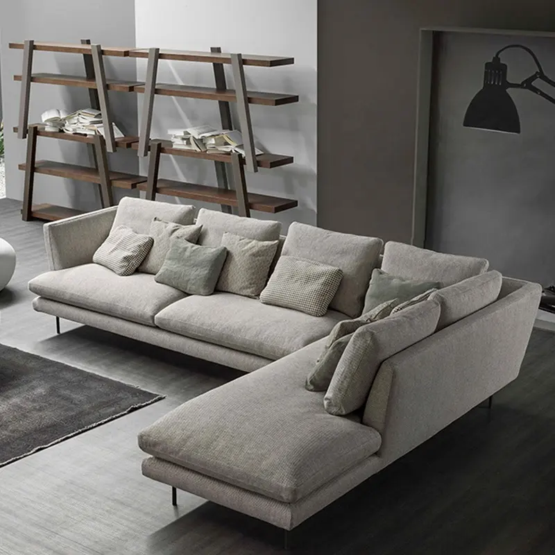 Fabric Sofa Home Furniture Modular L-Shaped Corner Sectional Sofas Living Room Sofas