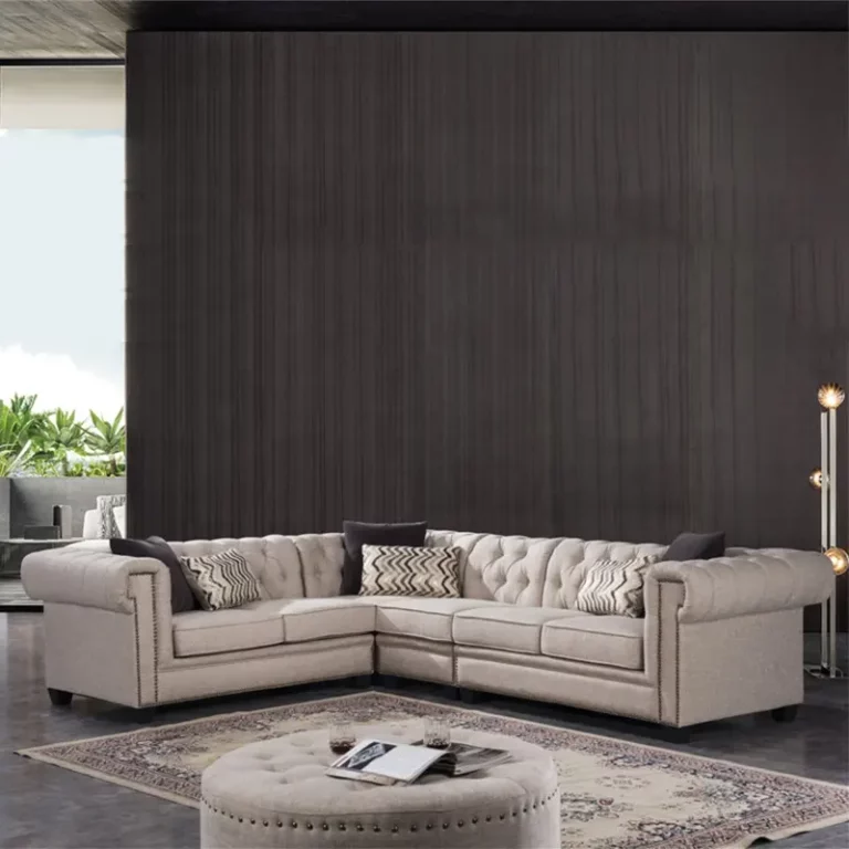 Luxury italian leather sectional sofas set living room modern furniture design