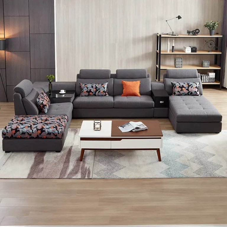 modern fabric u shaped sectional living room modular sofas