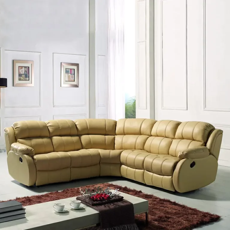 Nordic design modern reclinable PU leather modular sofa living room set furniture