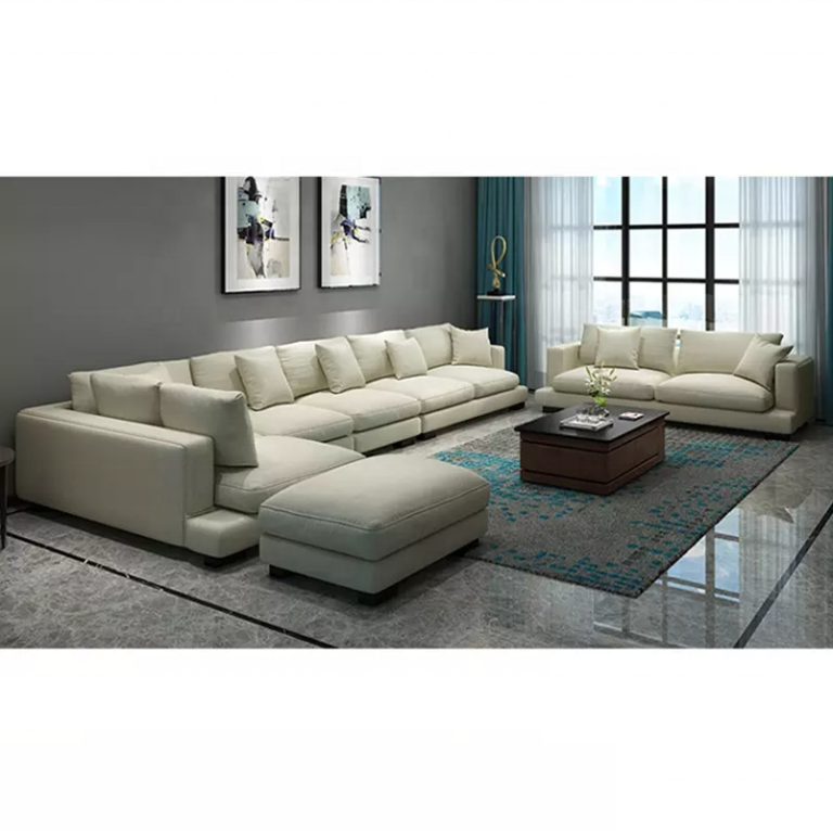 Living Room Couch Sofa White Fabric Sofa Cover Sofa Set Furniture