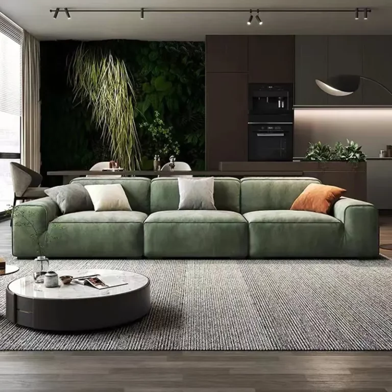 Luxury Villa Hotel Corner Sofa Suede Nubuck Fabric Sofa Chaise Lounge Sectional Emulsion Sofa