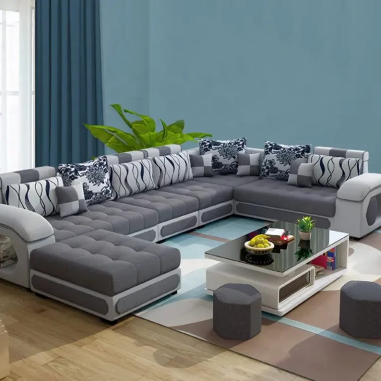 L Shape Fabric Corner Furniture 12 Seaters Sectionals Love seats Living Room Sofas Set