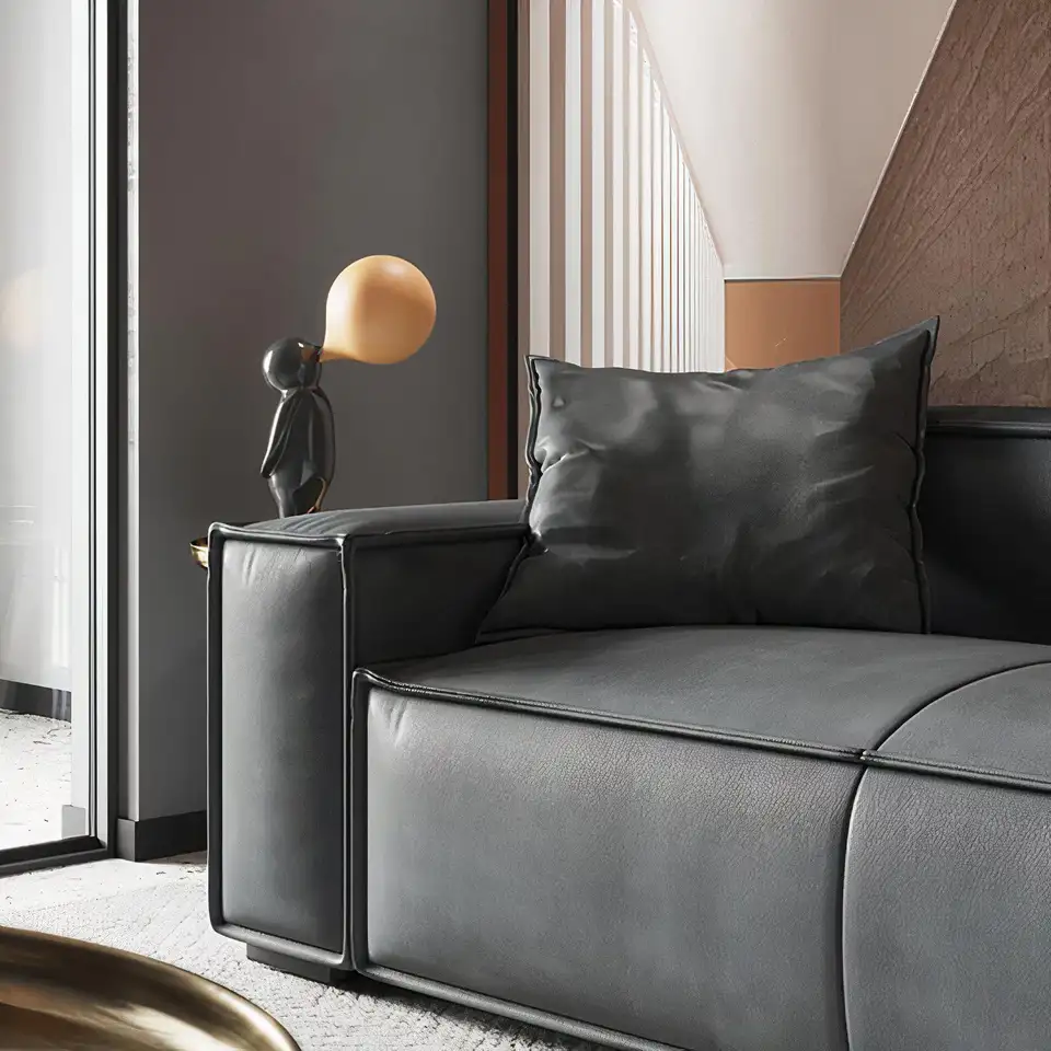 leather in high quality sofa L-shape sectionals popular home furniture living room sofas