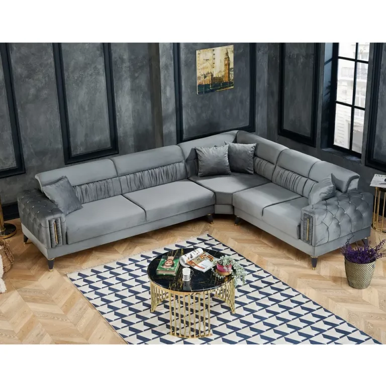 Fabric Chesterfield Corner Sofa Factory Direct Sales Living Room Furniture Sofa Hotel Chesterfield Sectionals Function