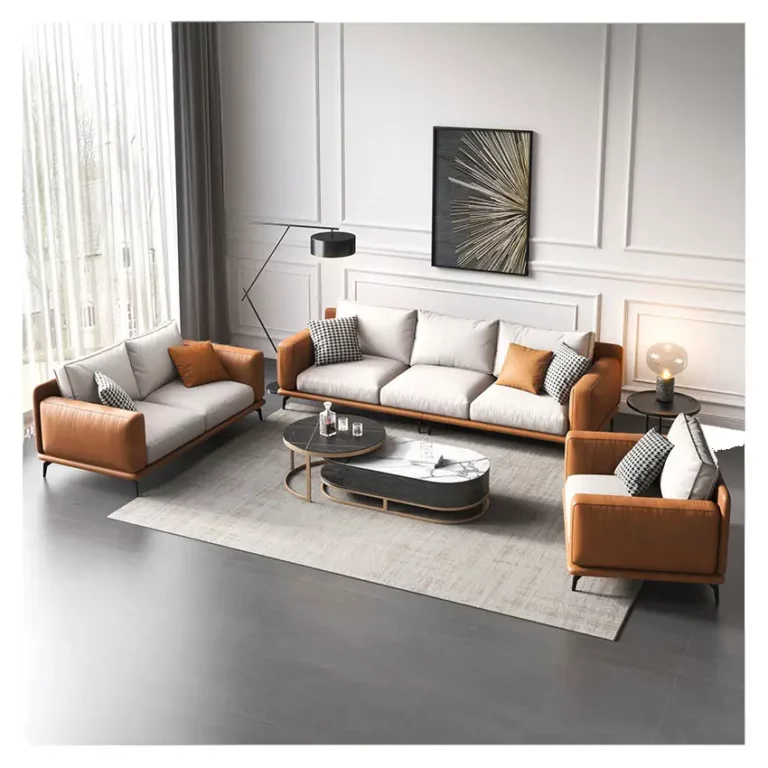 Simple Style Modern waterproof MIcrofiber fabric Sectionals Furniture Living Room Sofa Set