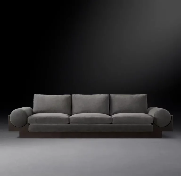 Modern Wooden Sofa Living Room Furniture Simple Fabric Soft And Comfortable Soft Velvet Premium Leisure Double Sofa