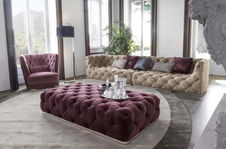 Modern chesterfield style sofa wooden living room sofa set designs