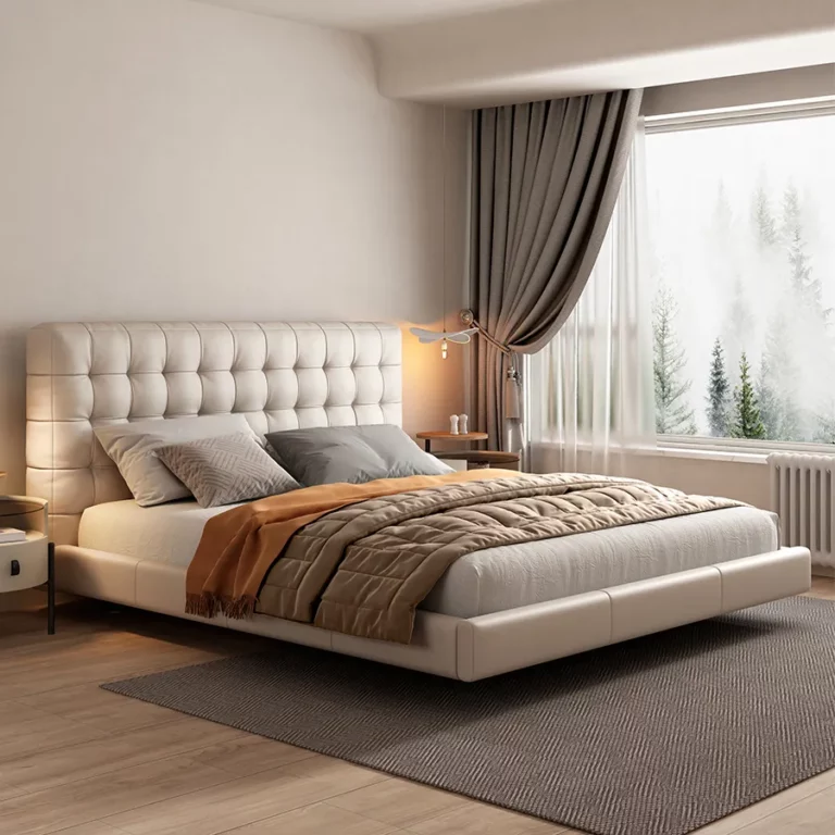 Bedroom furniture single 1.8m double loft hotel luxury floating leather king size up-holstered beds