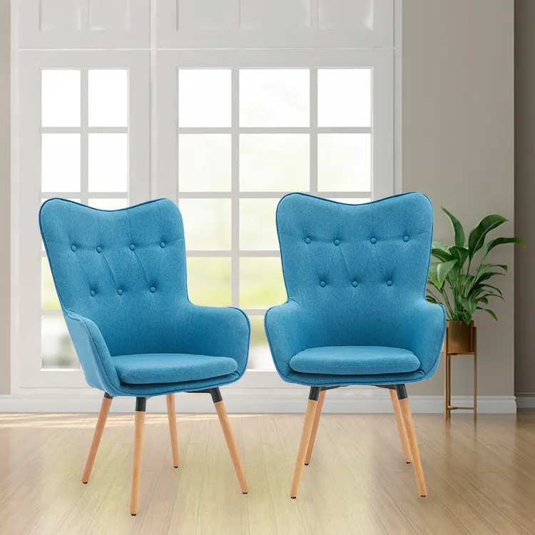 Wholesale European Indoor Luxury Wooden Leg Leisure Lounge Chair