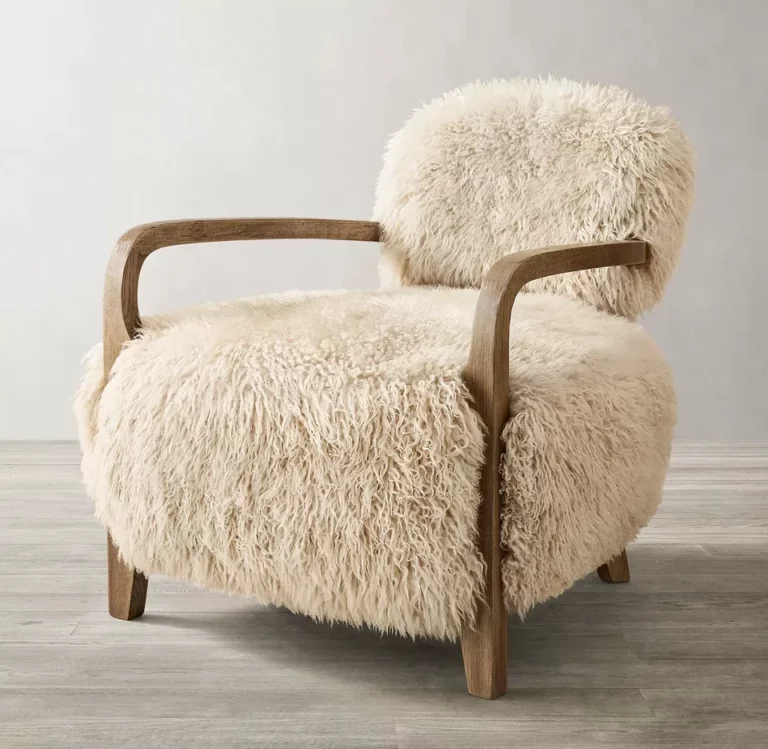 Modern new arrival indoor furniture popular artificial wool sheepskin living room chair