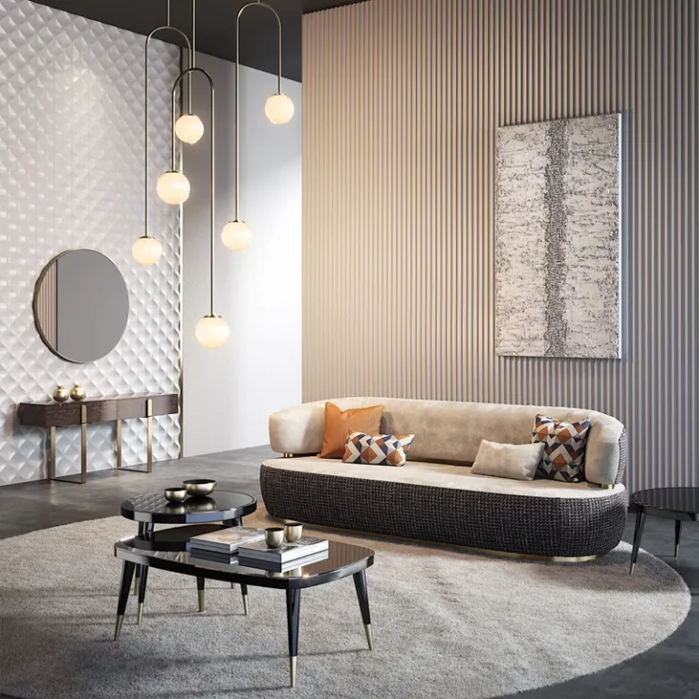 Modern design stainless steel titanium hotel living room three seat sofa and luxury leather sofa can be customized