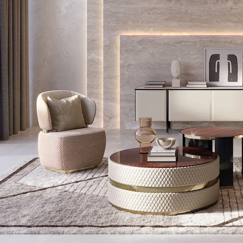 China factory wholesale custom modern nordic design sofa chair villa living room leather leisure chair