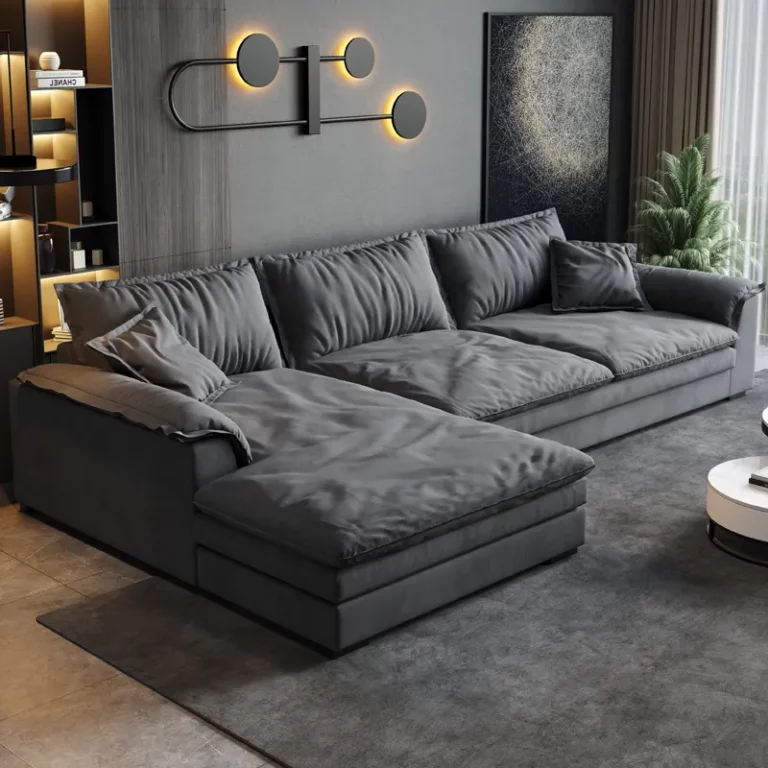 Italian technology fabric sofa light luxury down latex sofa super large sitting wide living room size combination sofa
