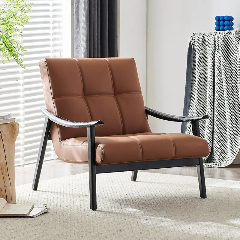 Italian Accent high quality luxury modern reclining frame wooden step sofa room indoor Fabric casual chair Lounge chair