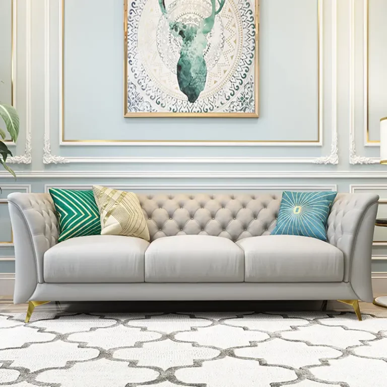 Modern luxury classic style living room furniture sofa set with Fabric leather material for home hotel office